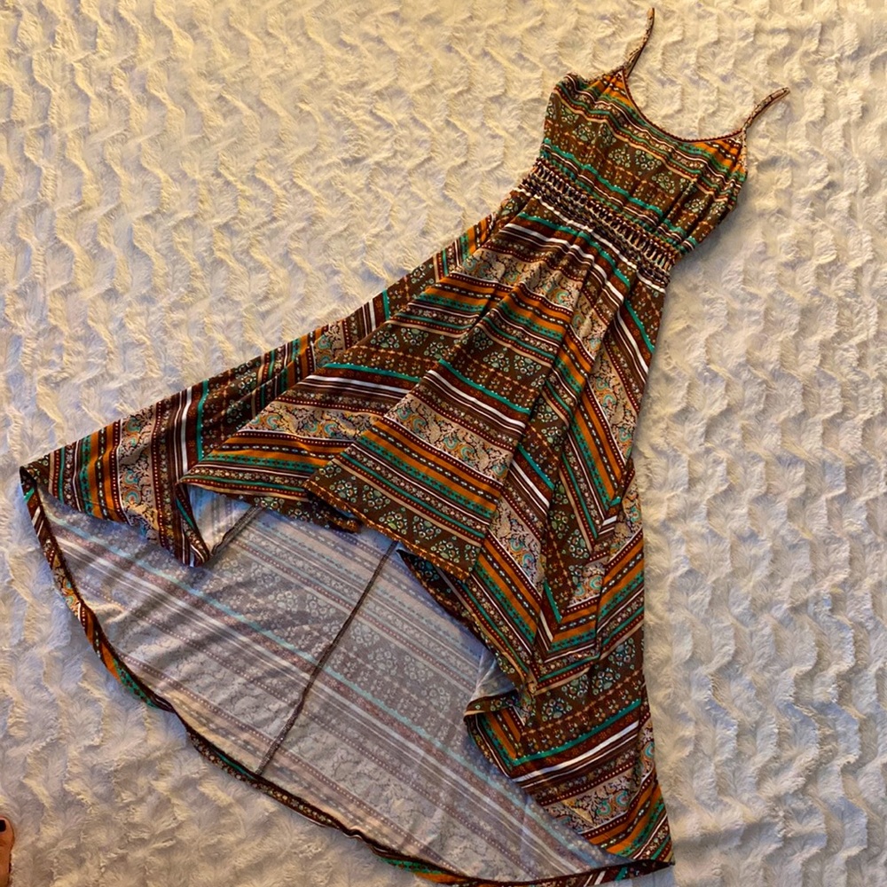 Boho mermaid sundress with midsection macrame cut out - American Rag - XS